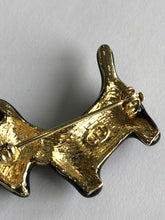 Vintage Enamel Diamanté Scottie Dog Brooch