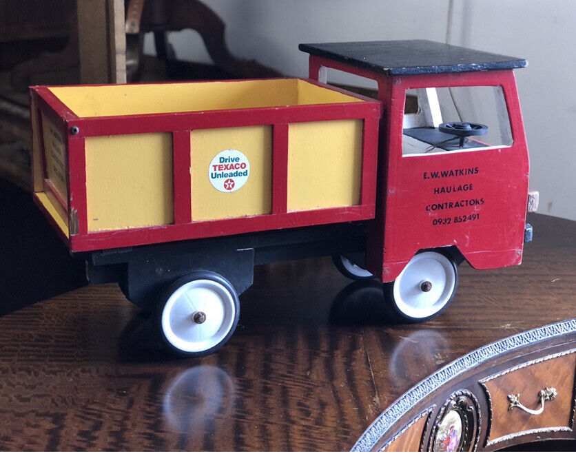 Large Vintage Wooden Model Of A Lorry