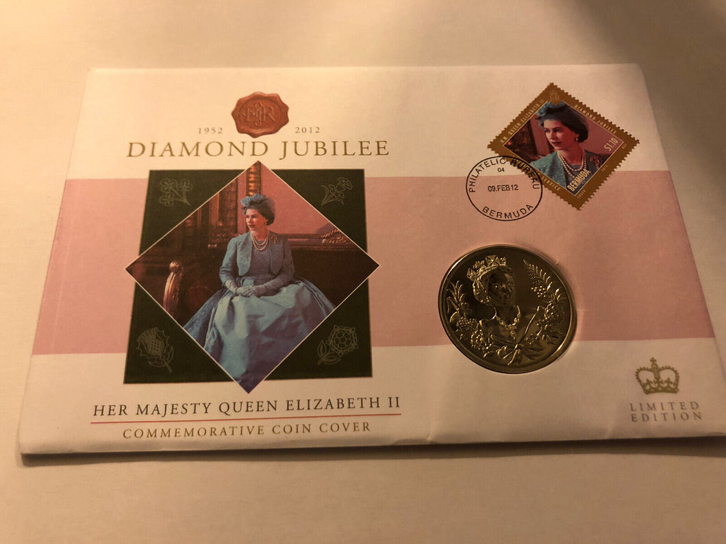 Coin First Day Cover. Diamond Jubilee
