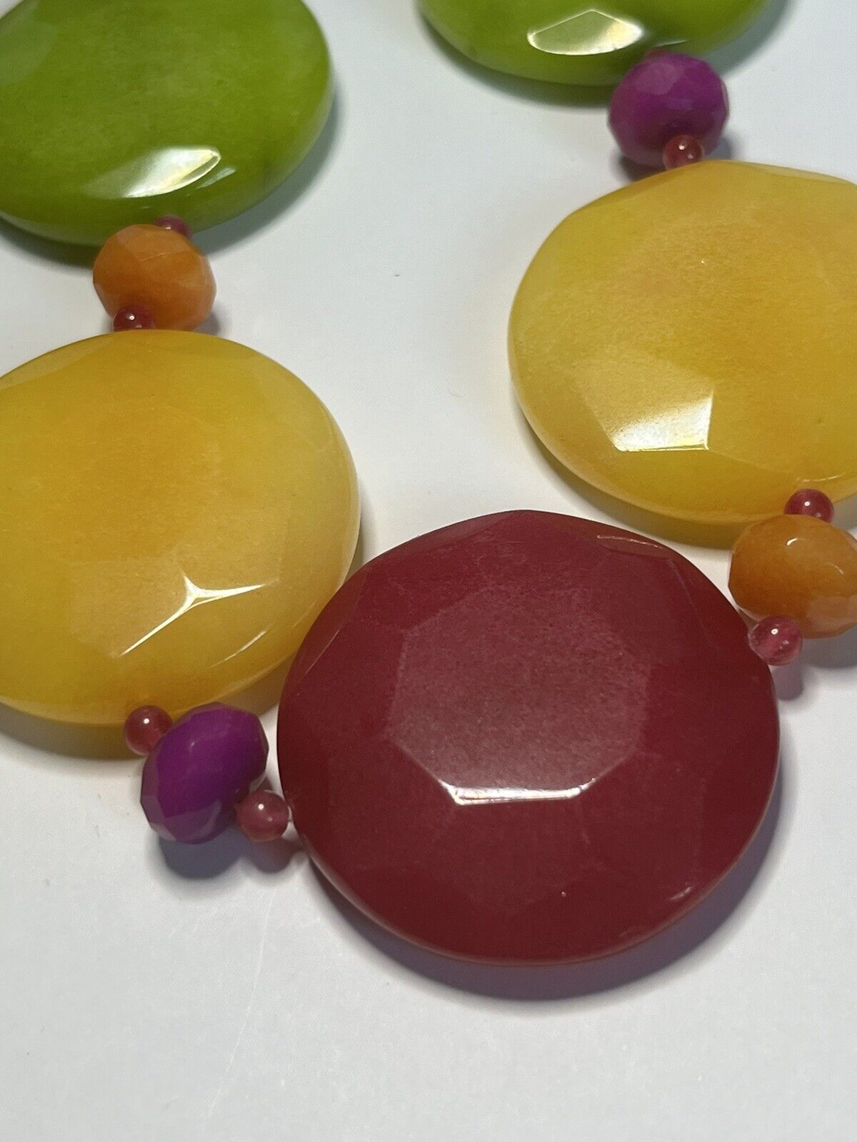 Butler And Wilson Statement Glass Disk Necklace