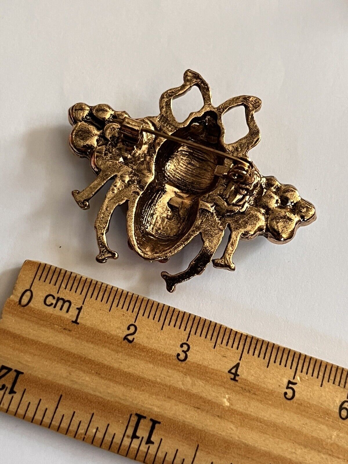 Vintage Faux Pearl Enamel Bee Set Bracelet Brooch Drop Earrings