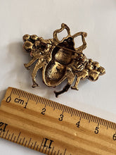 Vintage Faux Pearl Enamel Bee Set Bracelet Brooch Drop Earrings