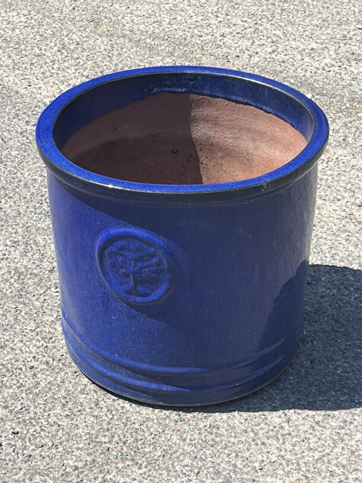 Large Blue Ceramic Plant Pot. Very Good Quality.
