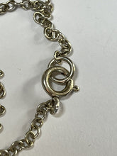 Vintage Hammered Sterling Silver Ring On Chain