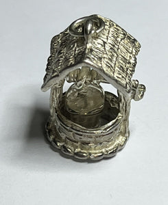 Vintage Silver 925 Wishing Well With Hanging Bucket Charm 4.02g