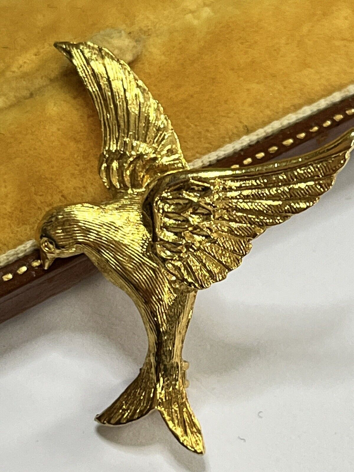 Vintage Napier Signed Gold Tone Bird Brooch