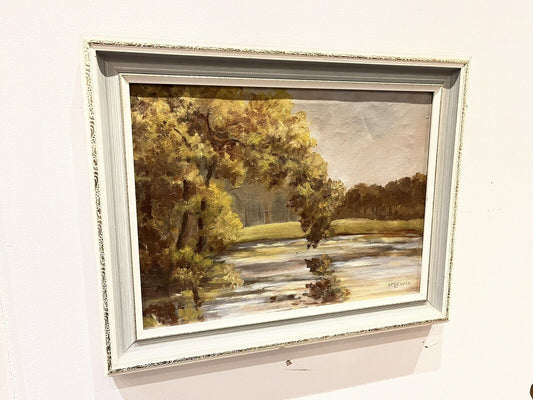 Totteridge Pond, Oil Painting, Signed Hilda Lewis