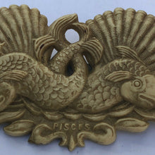 Vintage Old Celluloid Fishes Pisces Detailed Brooch
