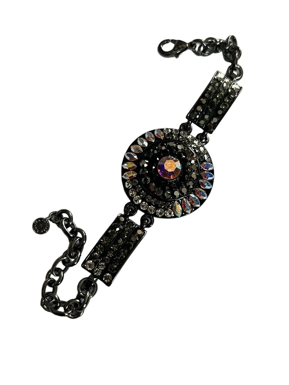 Butler And Wilson Gunmetal Black Aurora Borealis Bracelet
