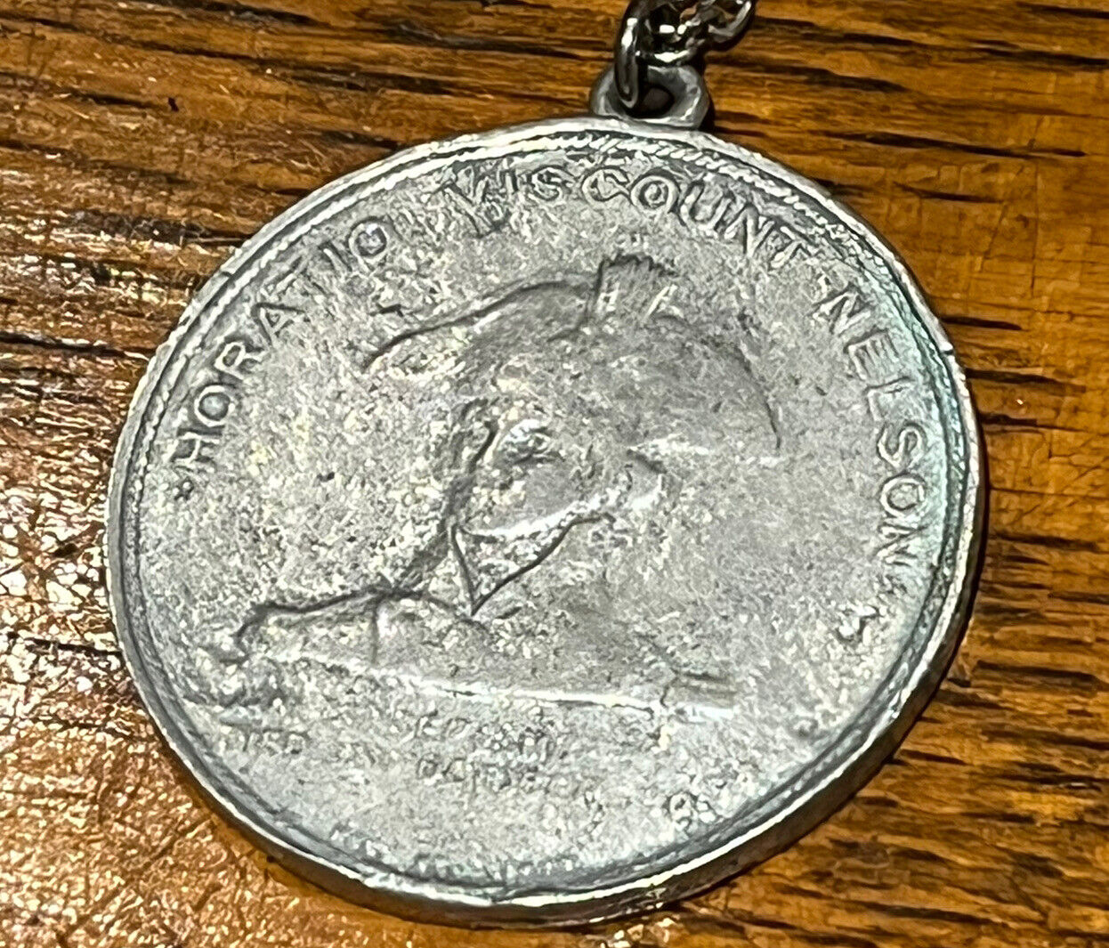 Horatio Viscount Nelson Commemorative Medal On A Chain