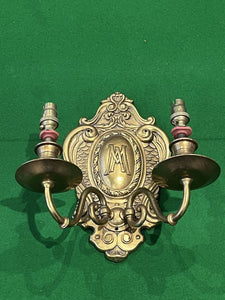Brass Wall Wall Light. With MA Or AM Initials