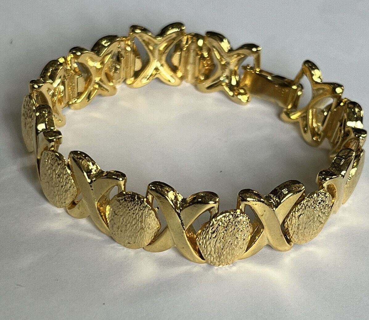Vintage  1980s Gold Plated Link Bracelet