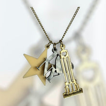 Vintage Acrylic New York Star Pendant Necklace