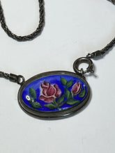 Vintage Silver 835 Hand Painted Enamel Bracelet