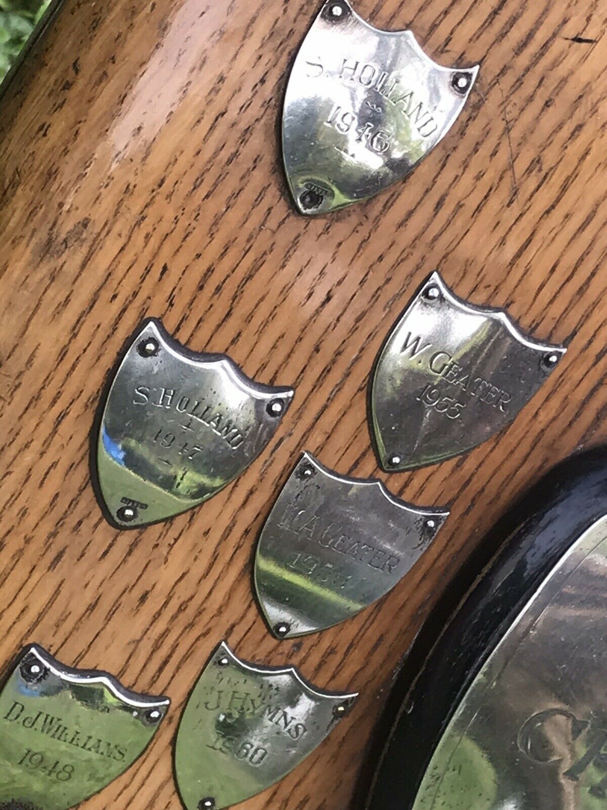 Huge 1940’s Silver Plate & Oak Darts Championship Shield