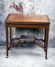 Arts & Crafts Oak & inlaid Games / Card Table
