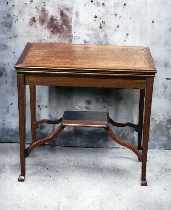 Arts & Crafts Oak & inlaid Games / Card Table