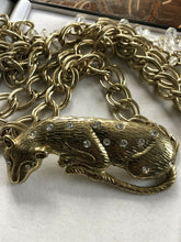 Vintage 1980s / 90s Kenneth J Lane K.J.L Panther Leopard Statement Chain Belt