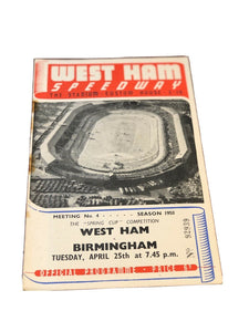 Early Speedway Programme