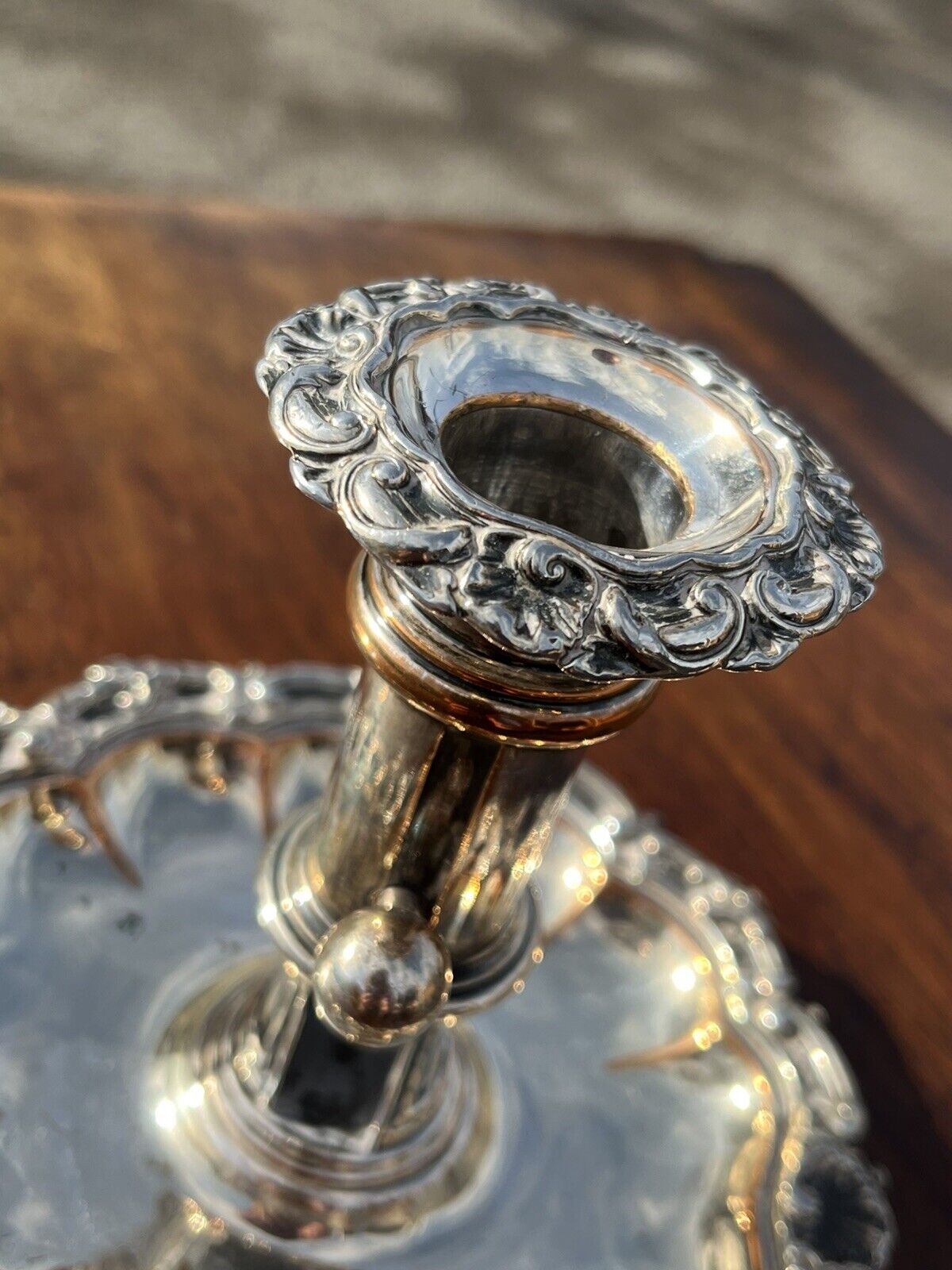 Antique Silver Plate Candlestick