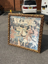 Tudor Hunting Scene Tapestry, Hunting Dogs & Birds Of Prey. HUGE IN SIZE