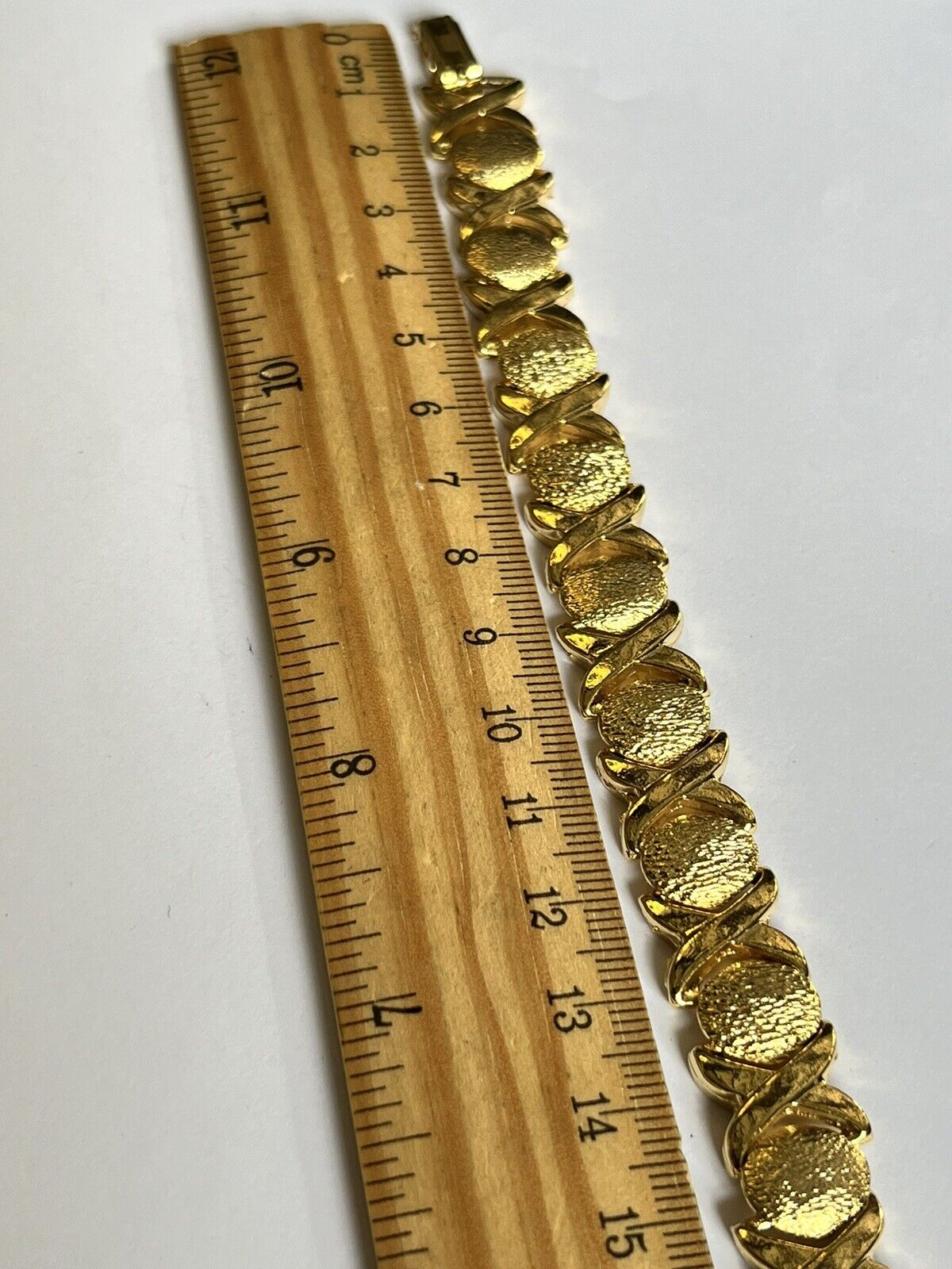 Vintage  1980s Gold Plated Link Bracelet