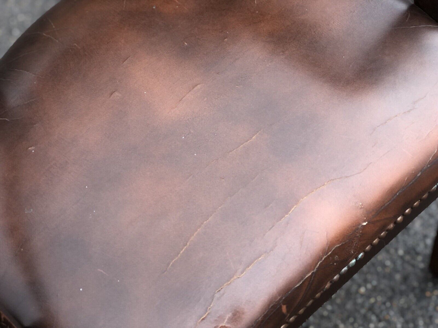 Brown Leather Pair Of Desk Chairs