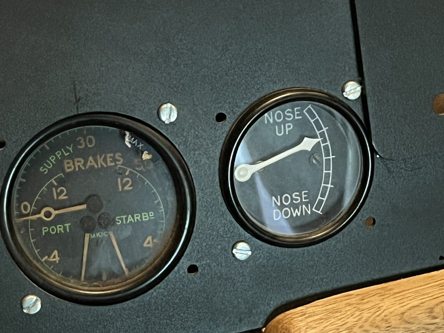 RAF Cockpit Dash With Air Ministry Dials