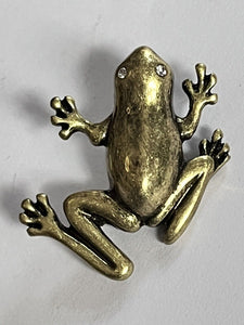 Vintage J Crew Signed Frog Brooch