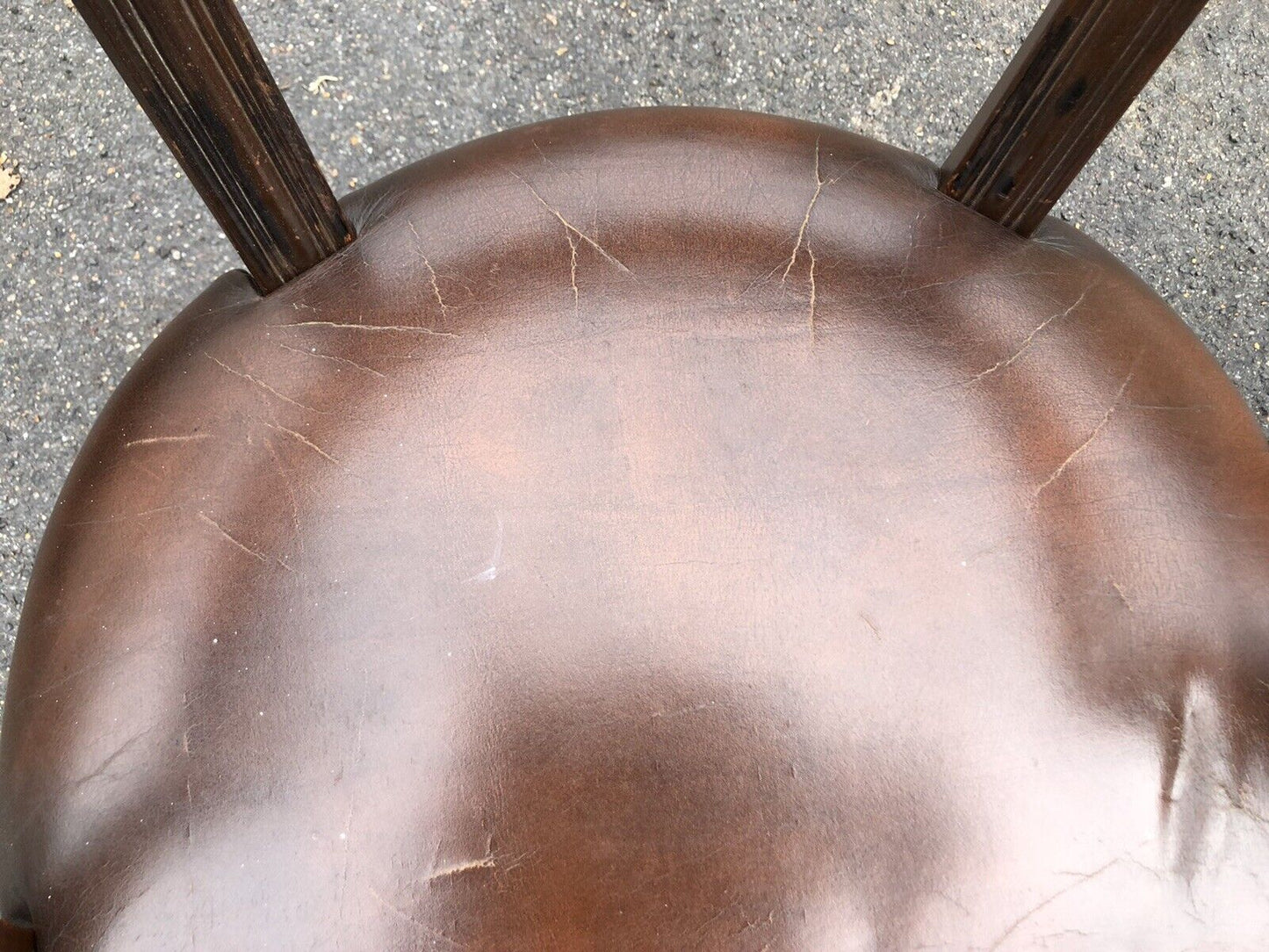 Brown Leather Pair Of Desk Chairs