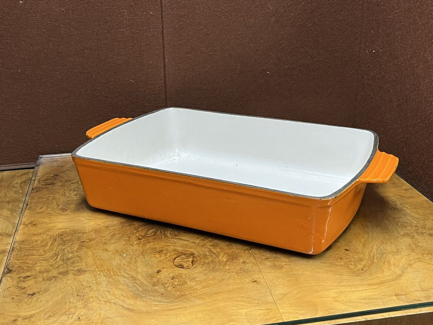 Le Creuset Cast Iron Roaster Dish. Large In Size. We Ship Worldwide.