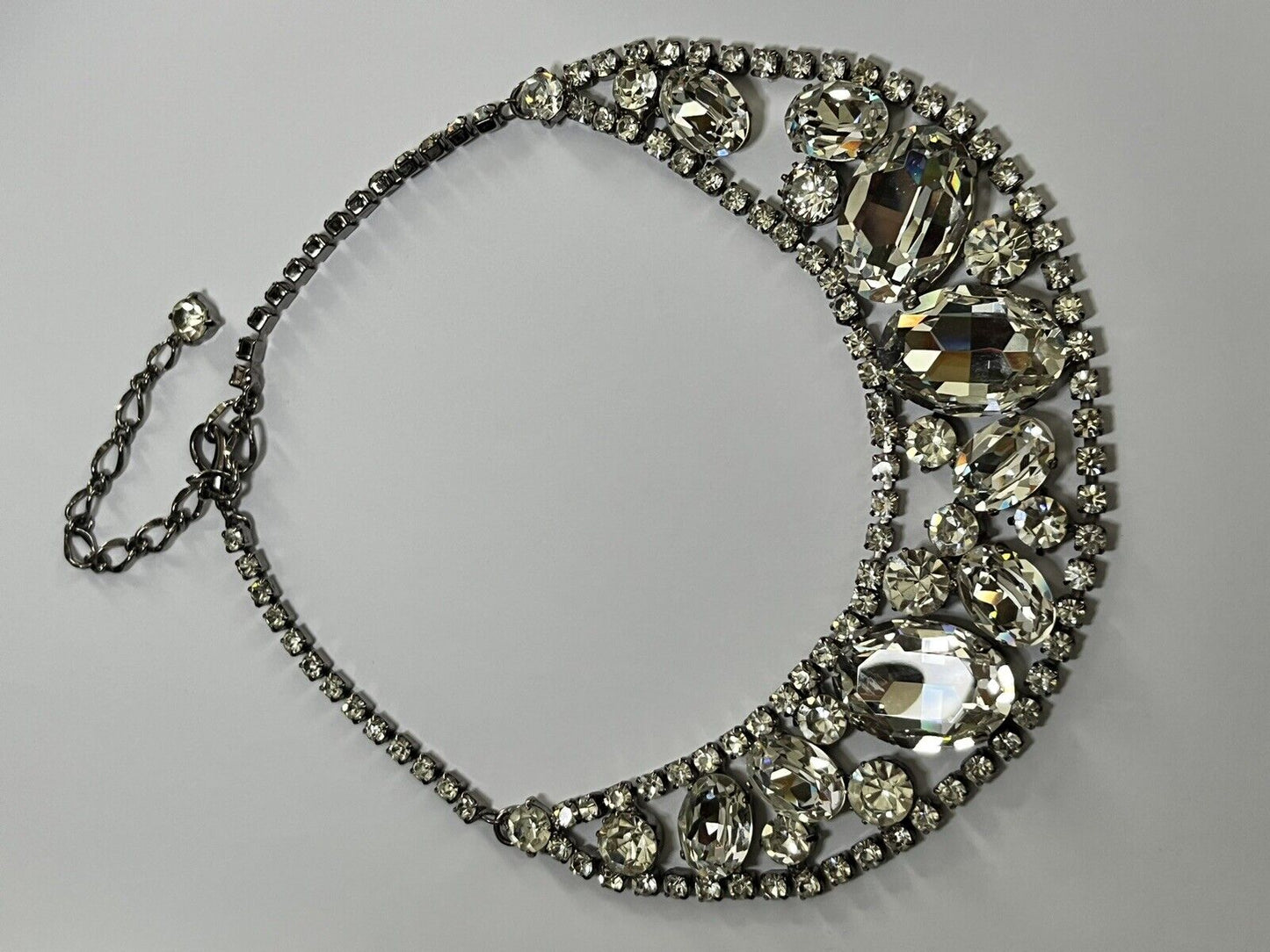 Vintage Large Diamanté Collar Bracelet