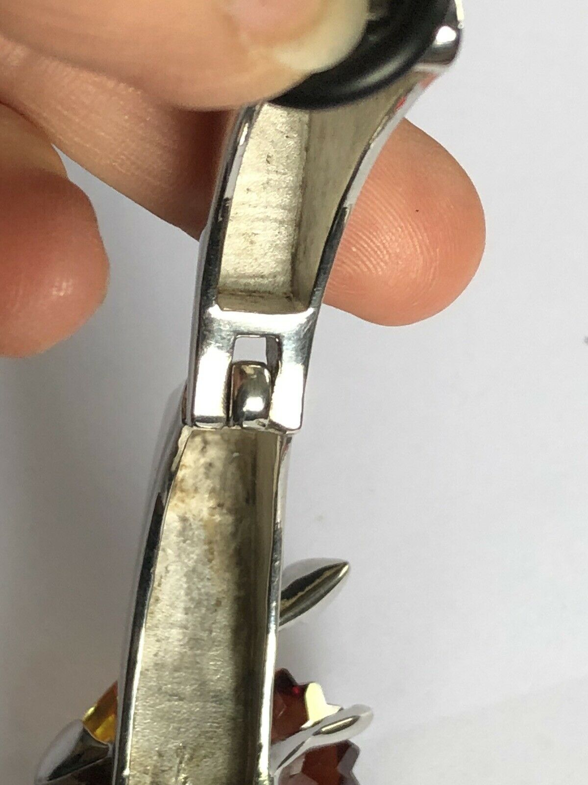 Vintage Silver 925 Statement Swarovski Crystal Bracelet