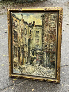 Large Oil On Canvas Of Paris Signed And Dated 1936. 107 X 82 Cms