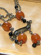 Vintage Silver Tone Beaded Metal Necklace