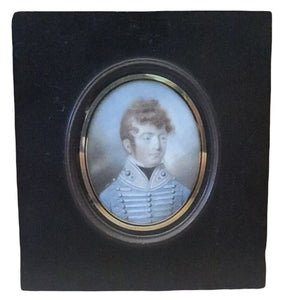 Portrait Miniature Of Captain Maitland POW Battle Of Waterloo 1816