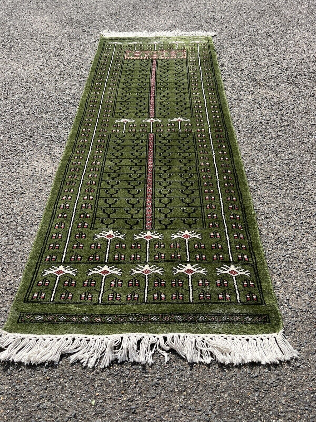 Green Runner Rug, Carpet 195 X 60 Cms