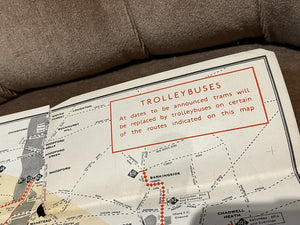 London Transport 1938 Number 2 Trolleybus And Tram Map