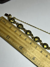 Vintage Toledo Demascene Spanish Gold Tone Leaf Bracelet Small Size