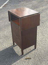 Edwardian Bedside Cabinet. In Mahogany With Fold Out Flaps